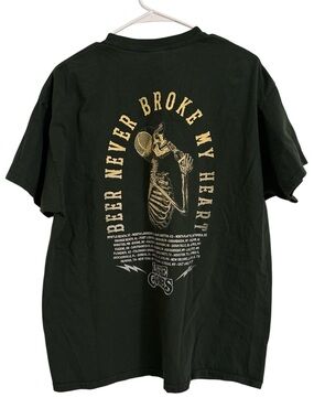 Luke Combs Official Tour Tee Beer Never Broke My Heart Size XL Unisex Dark Green